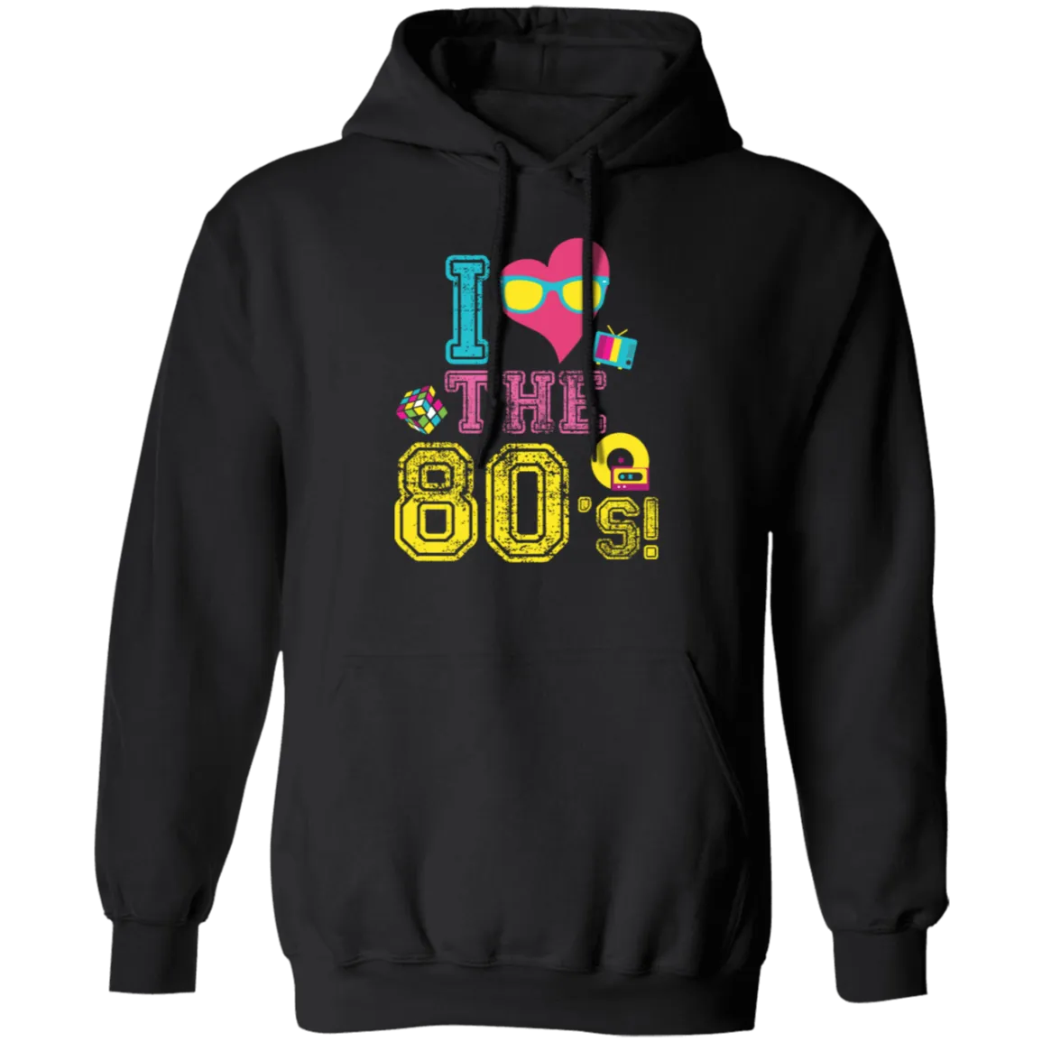 80 Vibe Gift, I Love The 80s, Best 80 Gift, 80s Vintage Gift Love, Best 80s Pullover Hoodie