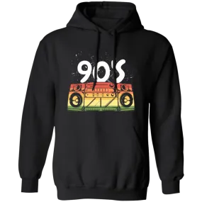 90s Boombox Radio, Old School Retro, Best 90s Birthday, 90s Love Gift Pullover Hoodie