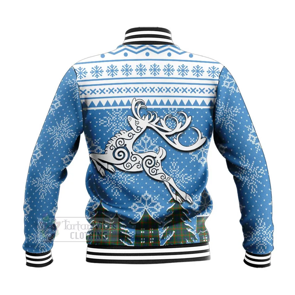 Aiton Clan Christmas Baseball Jacket Celtic Reindeer Style