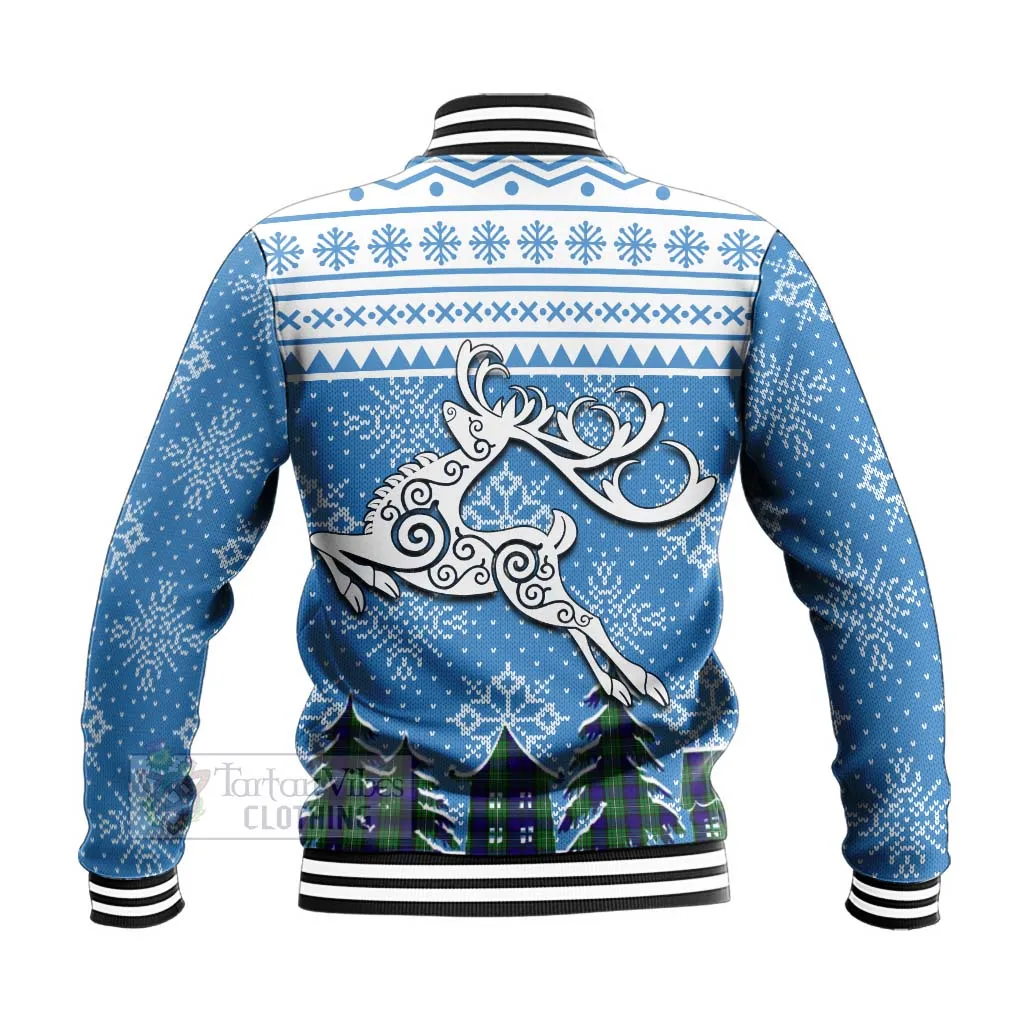 Alexander Clan Christmas Baseball Jacket Celtic Reindeer Style