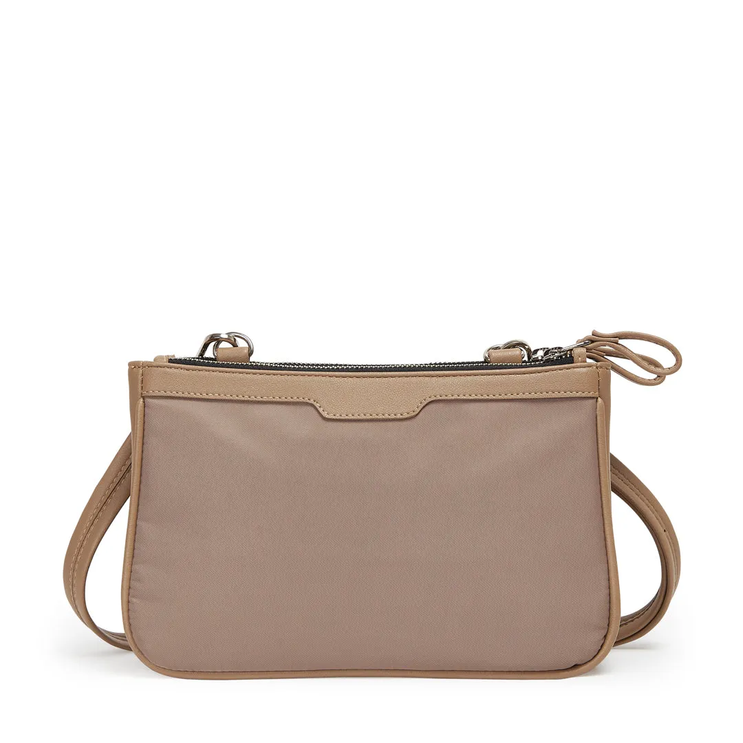 AMSTERDAM SATEEN NYLON SLING BAG BEIGE