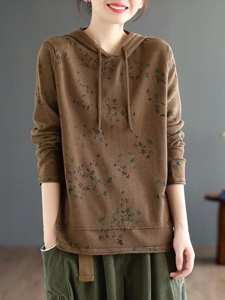 Aranza Floral Hooded Pullover