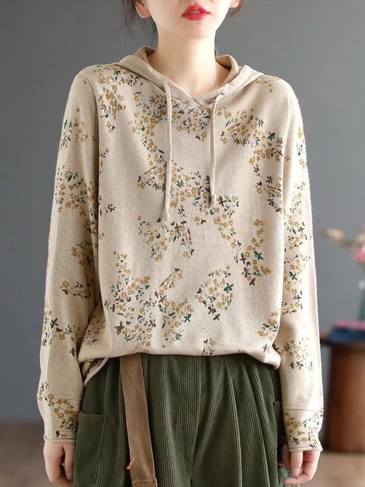 Aranza Floral Hooded Pullover