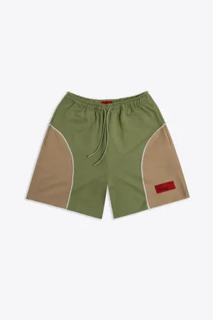 Arches Colorblocked Mid Shorts (Moss/Wheat)