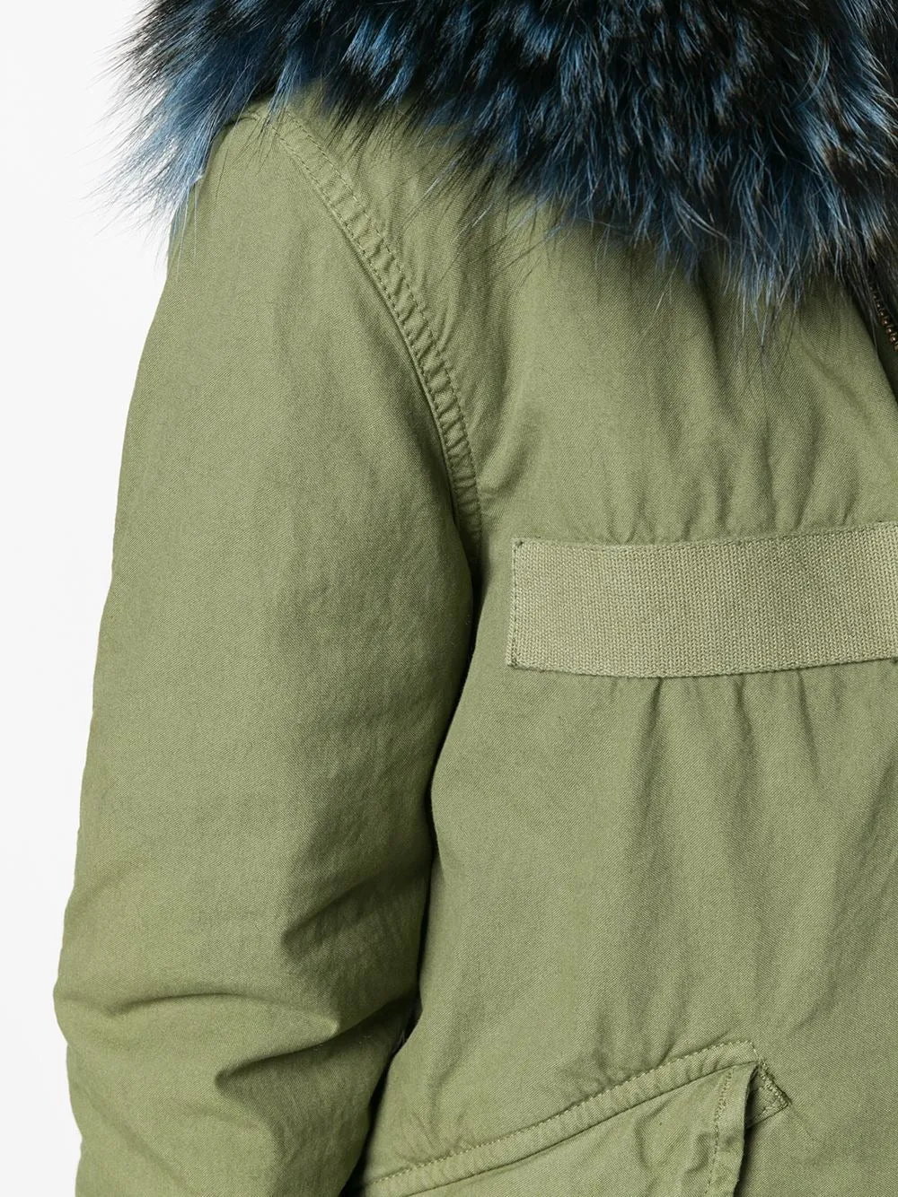 ARMY MINI PARKA WITH COYOTE FUR