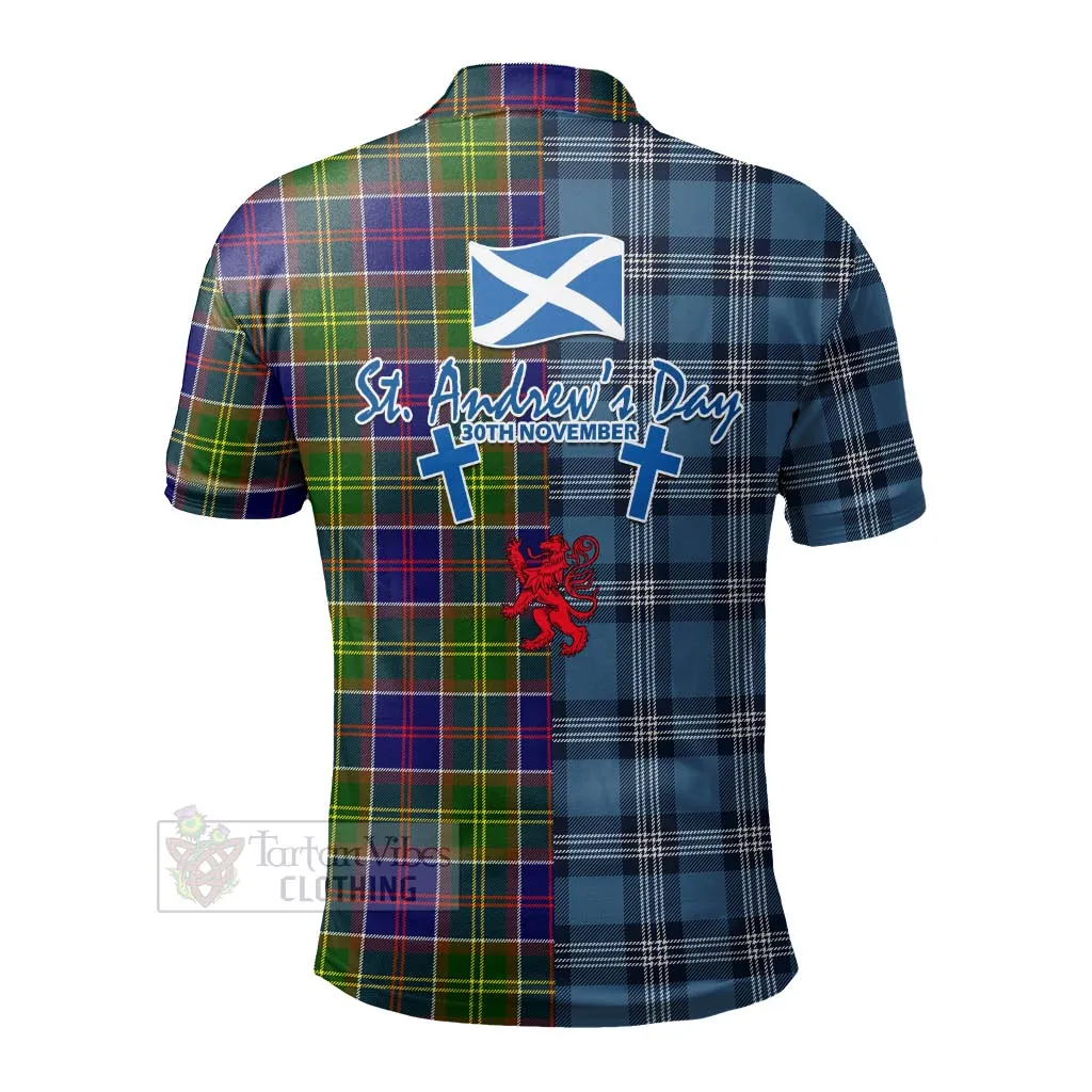 Arnott Tartan Polo Shirt Happy St. Andrew's Day Half Tartan Style