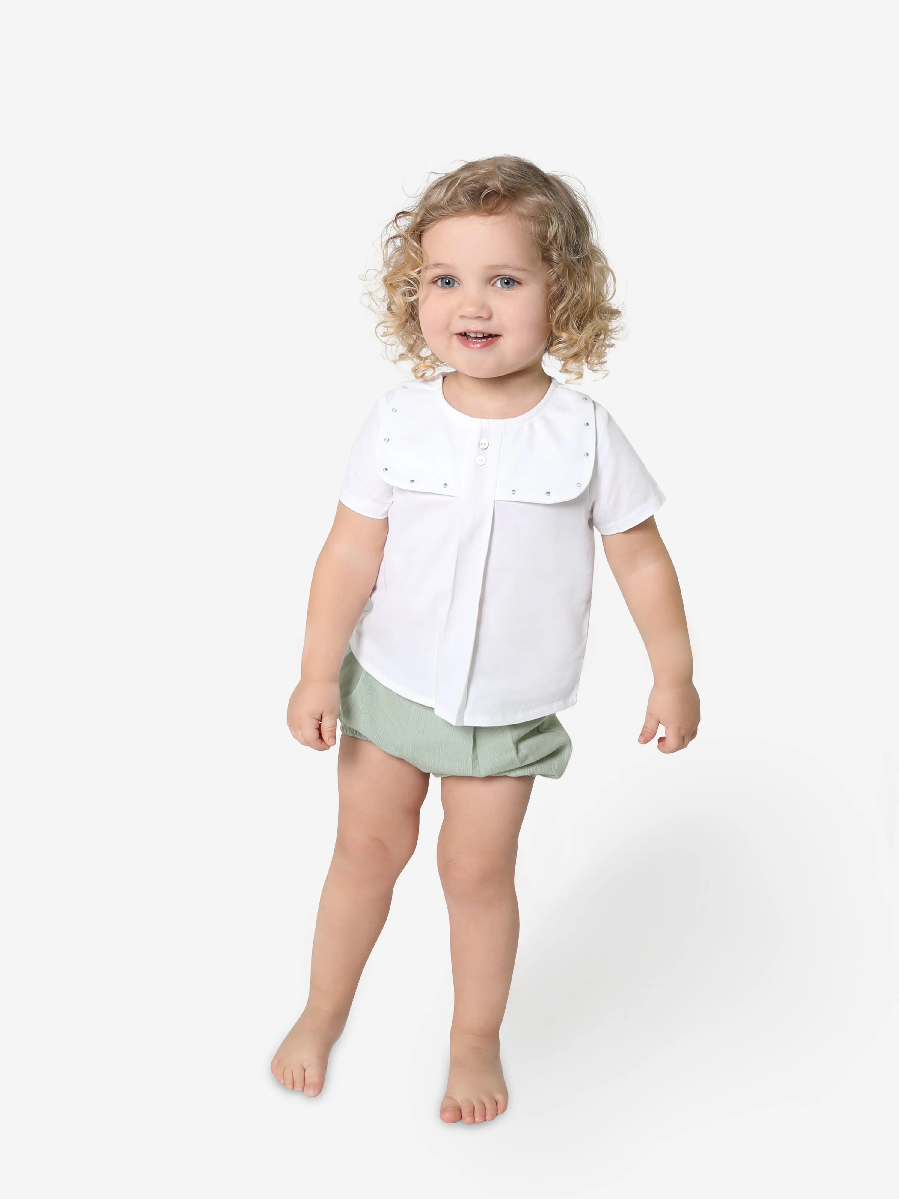 Baby Boys Blouse And Shorts in Green