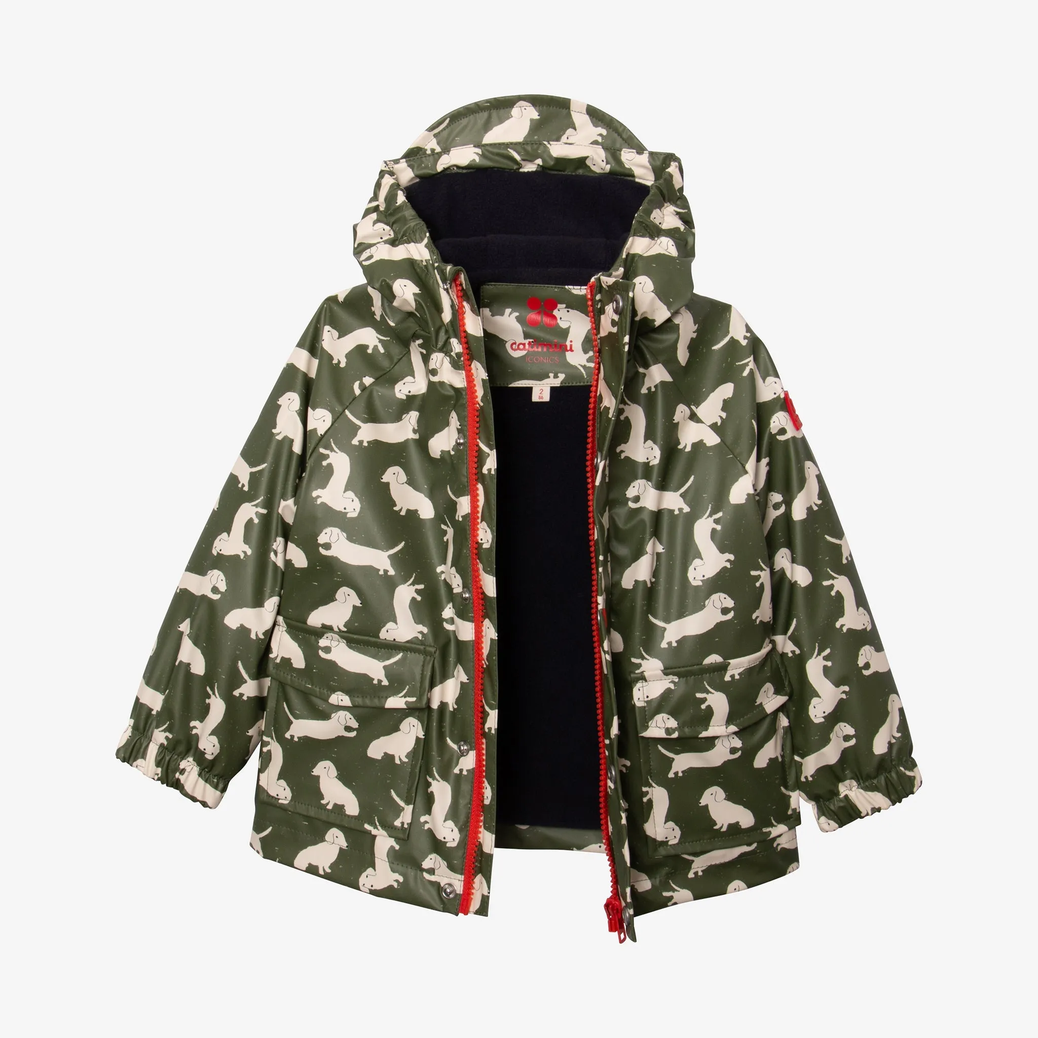 Baby boys' green raincoat