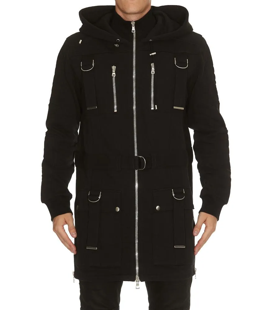 Balmain Hooded Zip-Up Parka