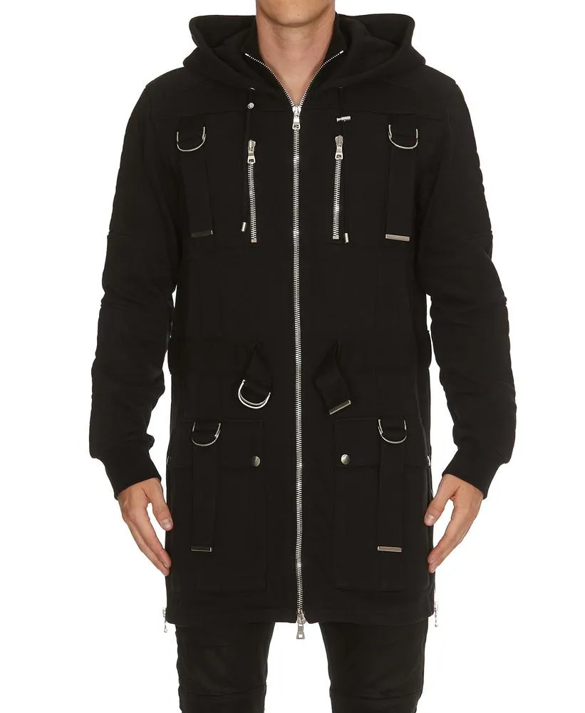 Balmain Hooded Zip-Up Parka