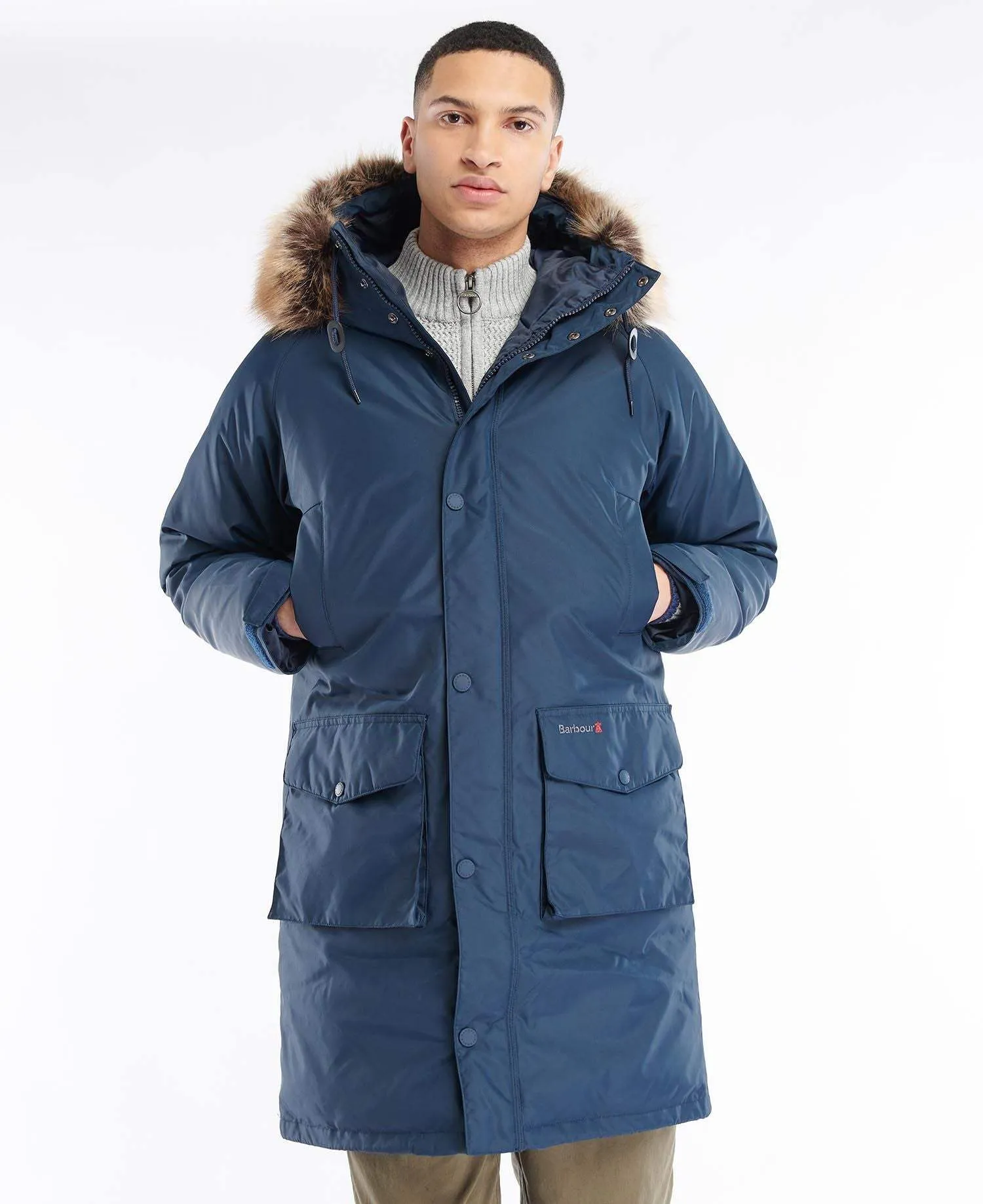 Barbour Úlpa - North Parka Showerproof - Navy