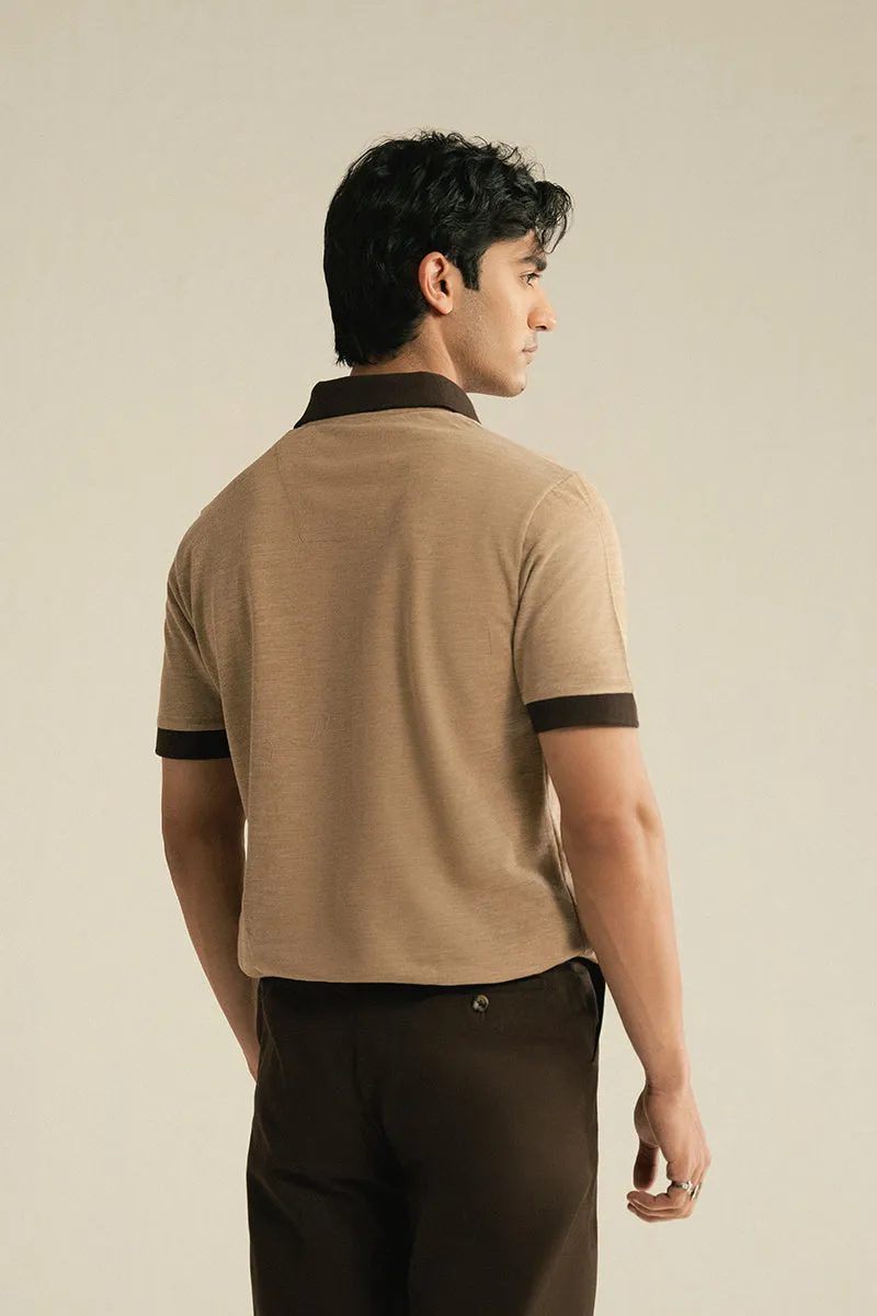 BEIGE POLO SHIRT