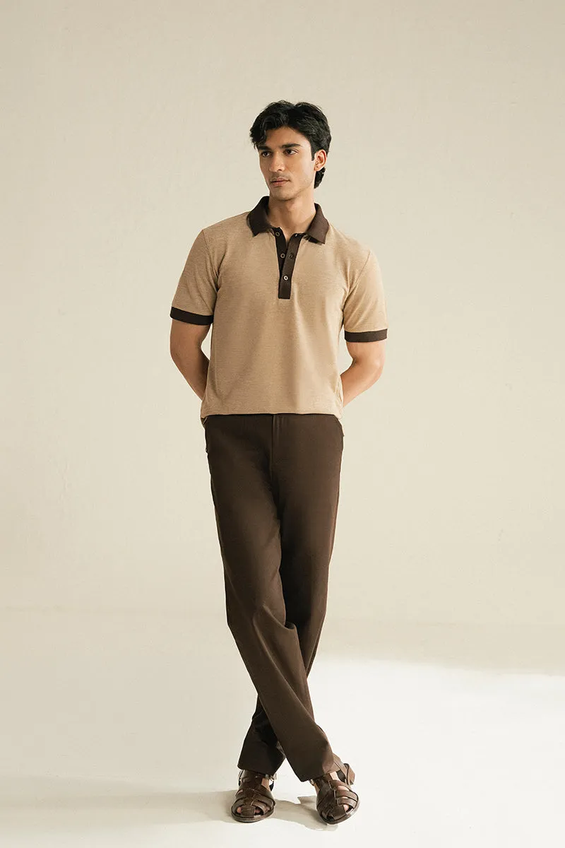 BEIGE POLO SHIRT