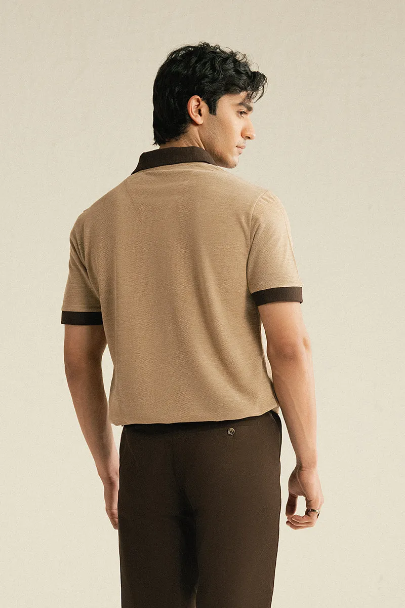 BEIGE POLO SHIRT