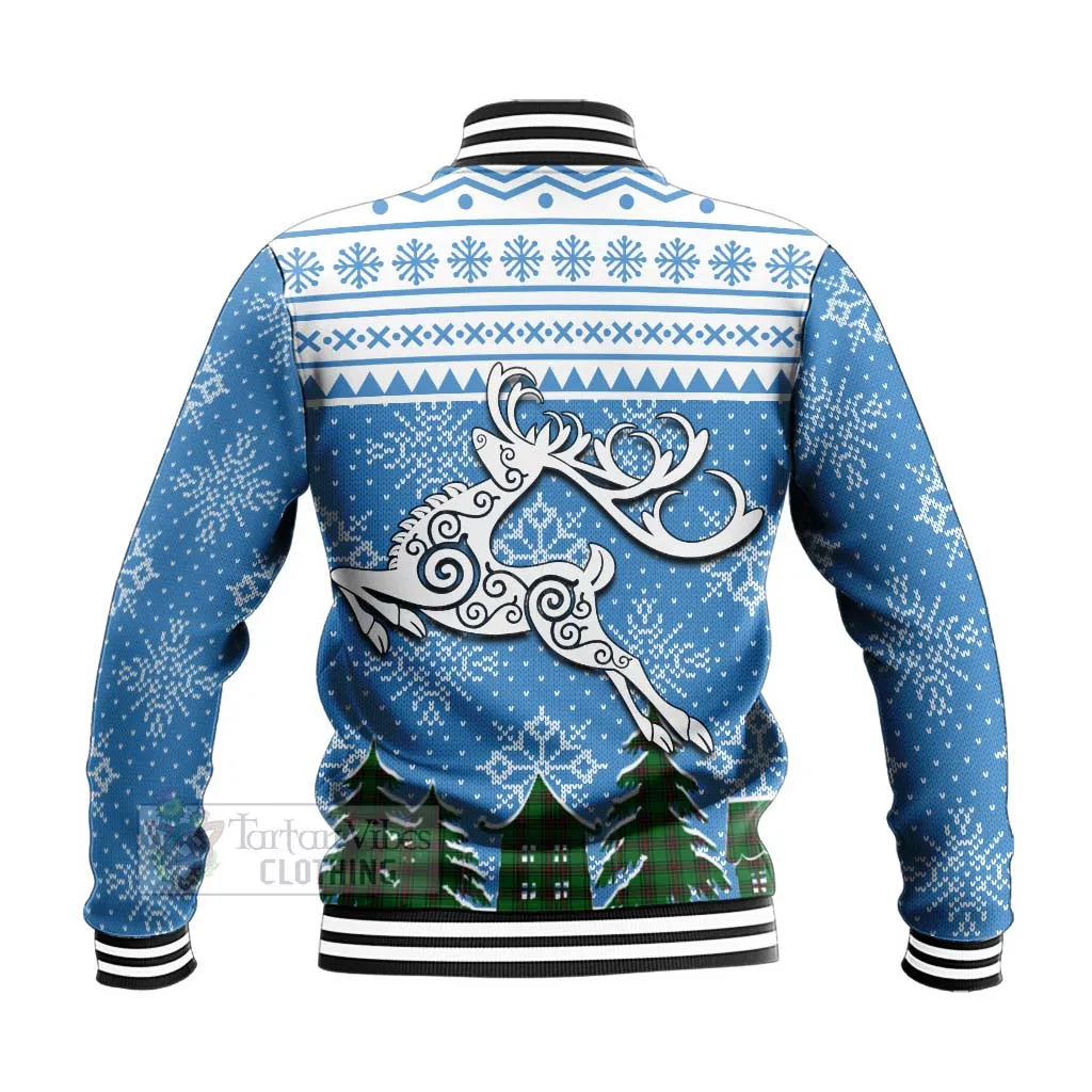 Beveridge Clan Christmas Baseball Jacket Celtic Reindeer Style