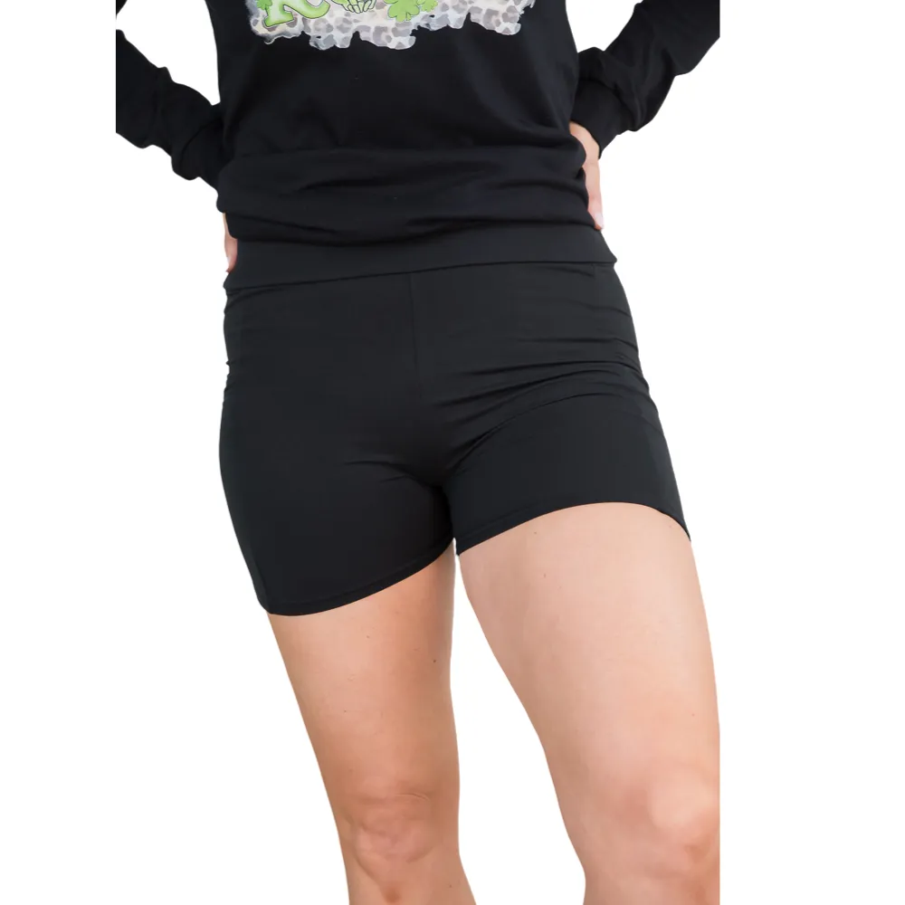 Black Yoga Pocket Shorts