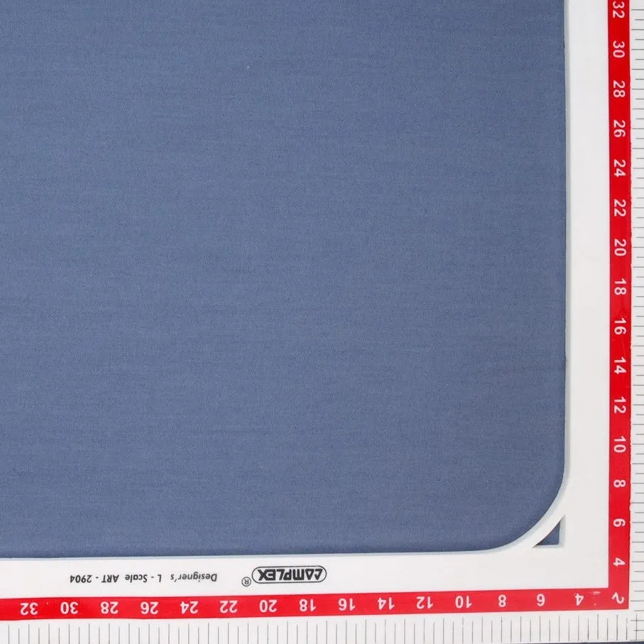 Blue Solid Chambray Cotton Fabric