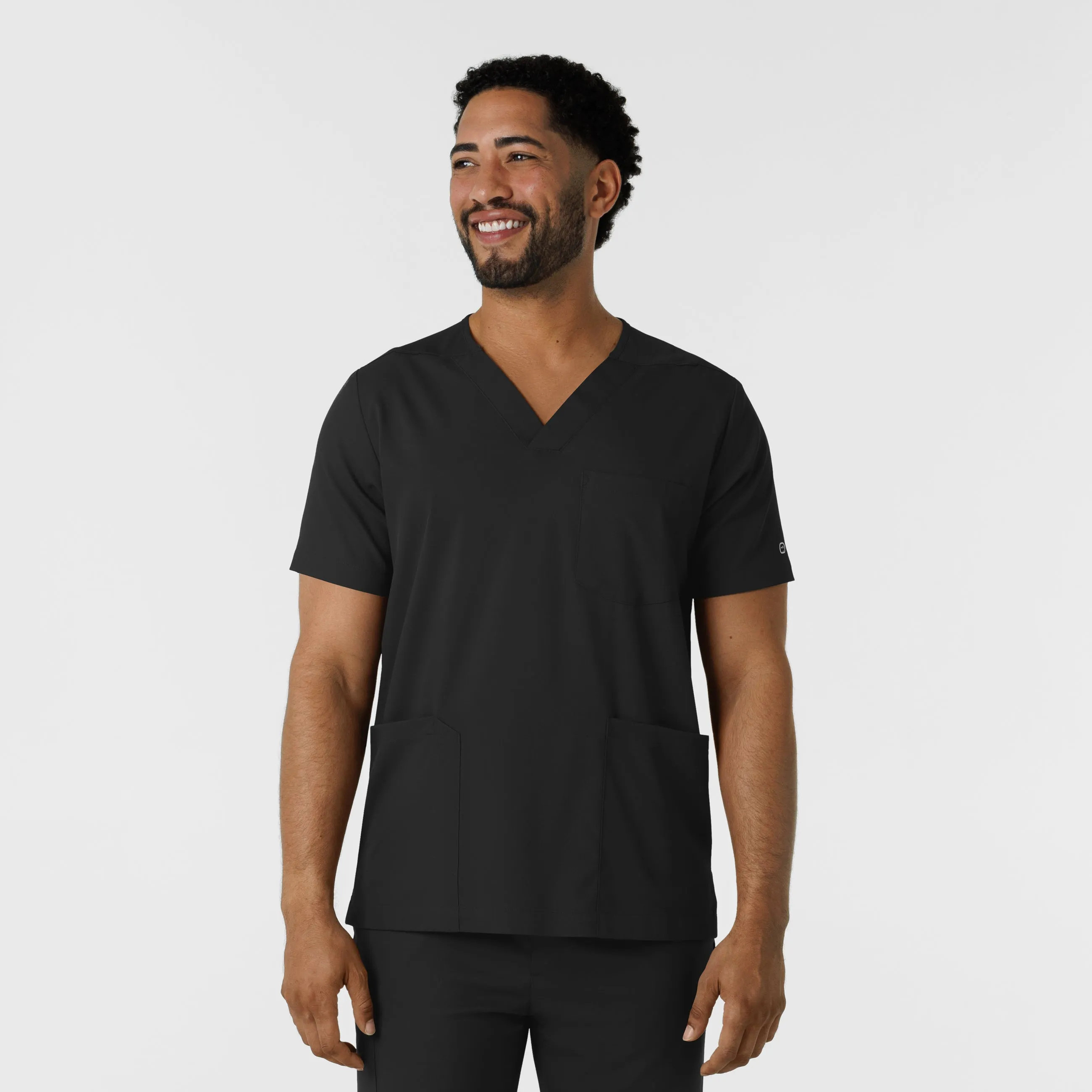 Boundless Mens Multi Pocket VNeck Scrub Top (6351)