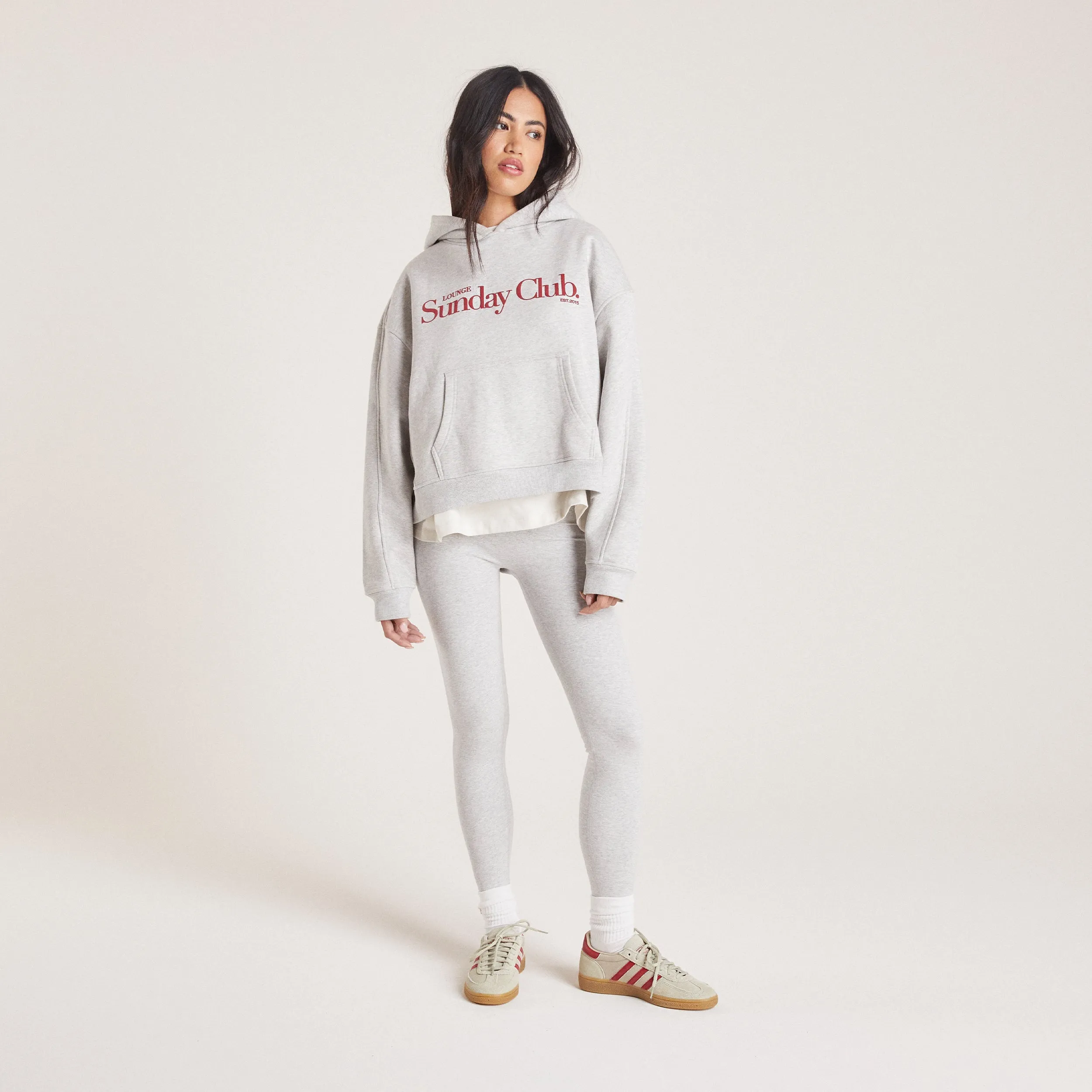 Boxy Hoodie - Grey Marl