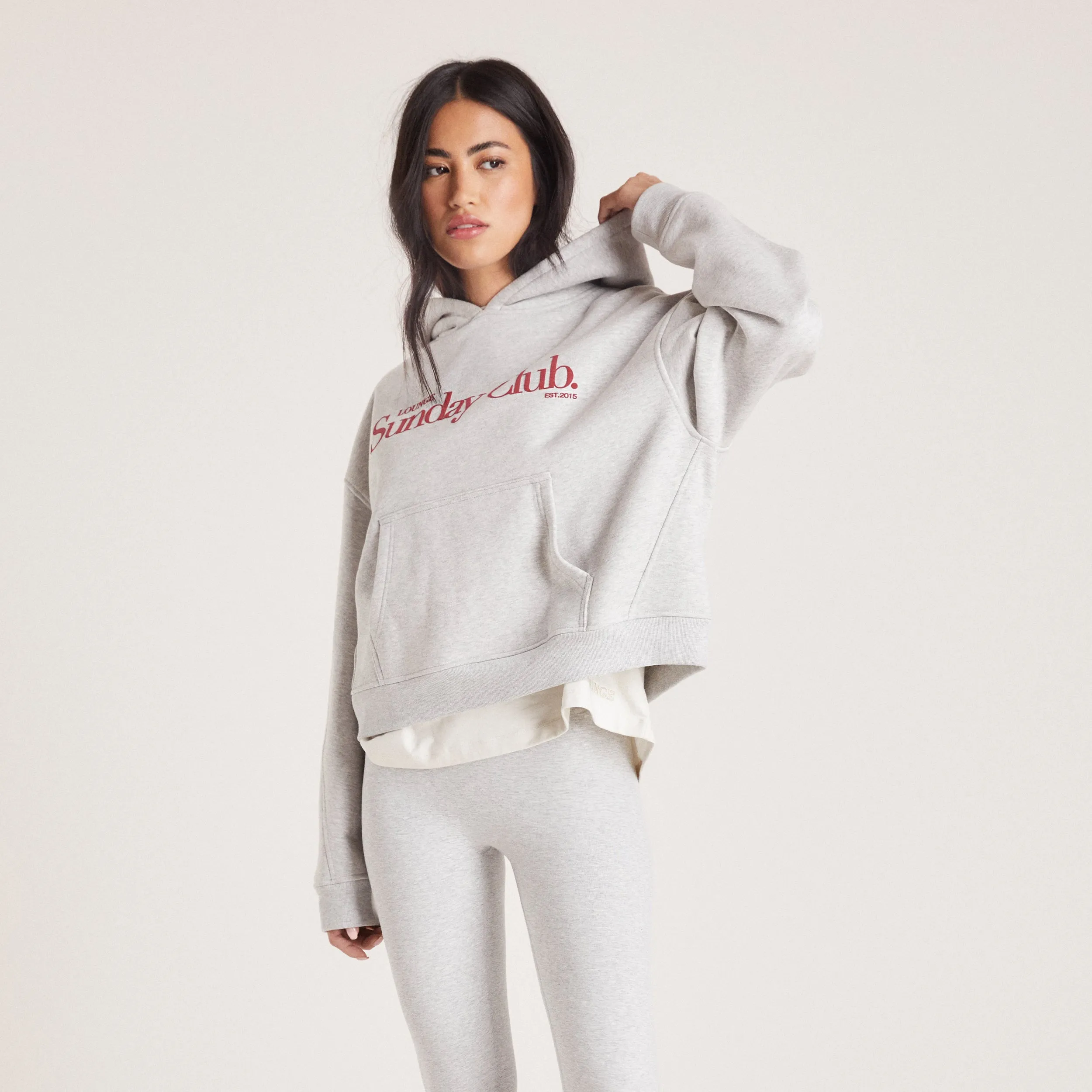 Boxy Hoodie - Grey Marl