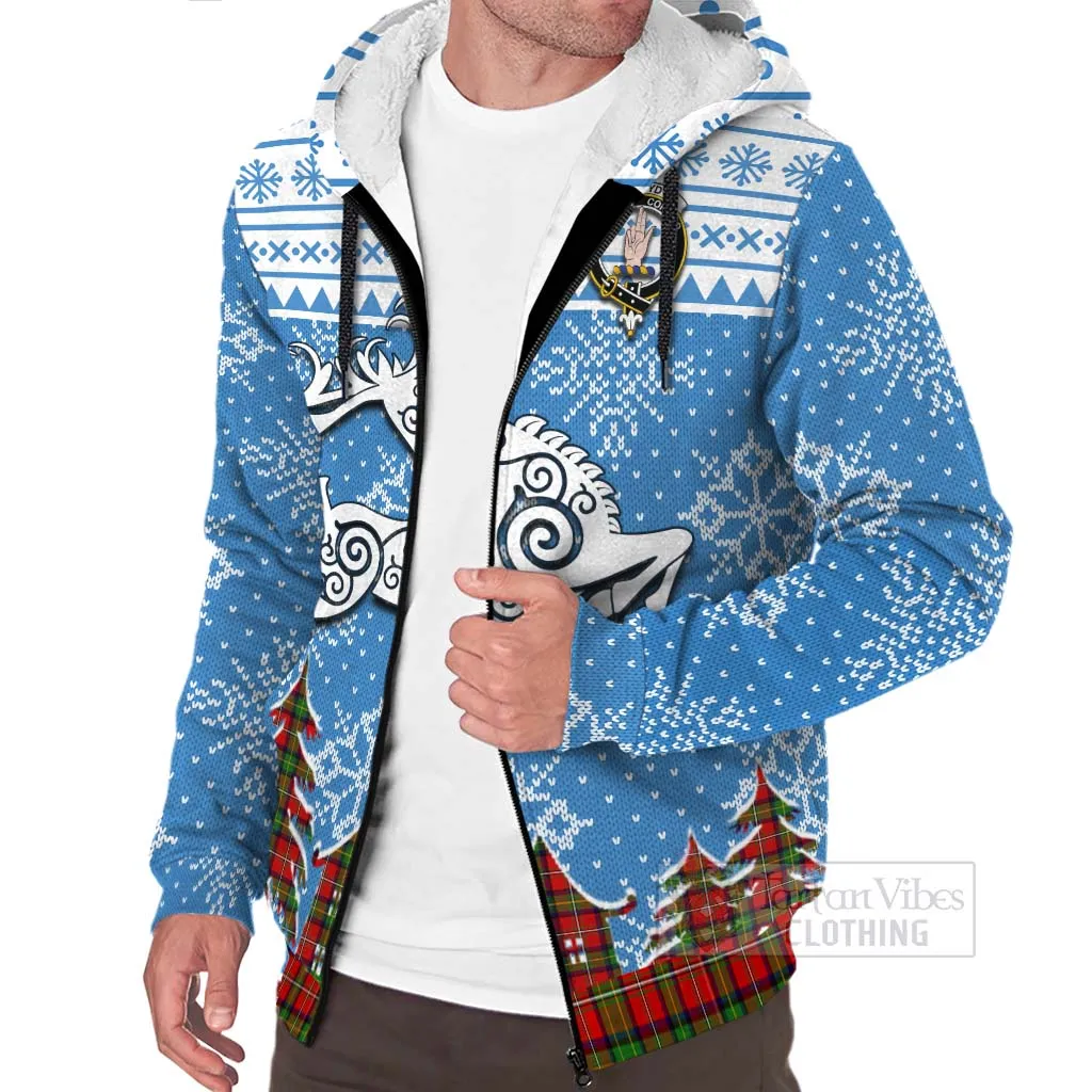 Boyd Clan Christmas Sherpa Hoodie Celtic Reindeer Style