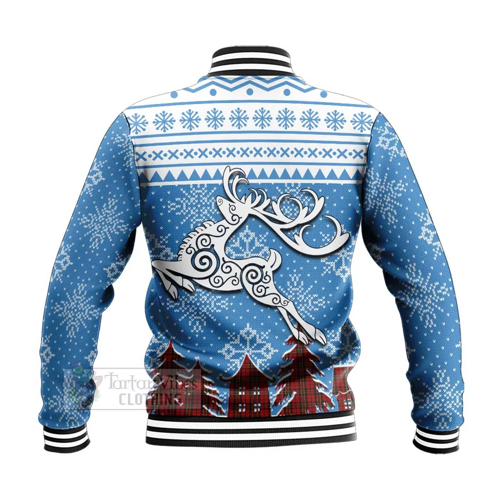 Brodie Clan Christmas Baseball Jacket Celtic Reindeer Style