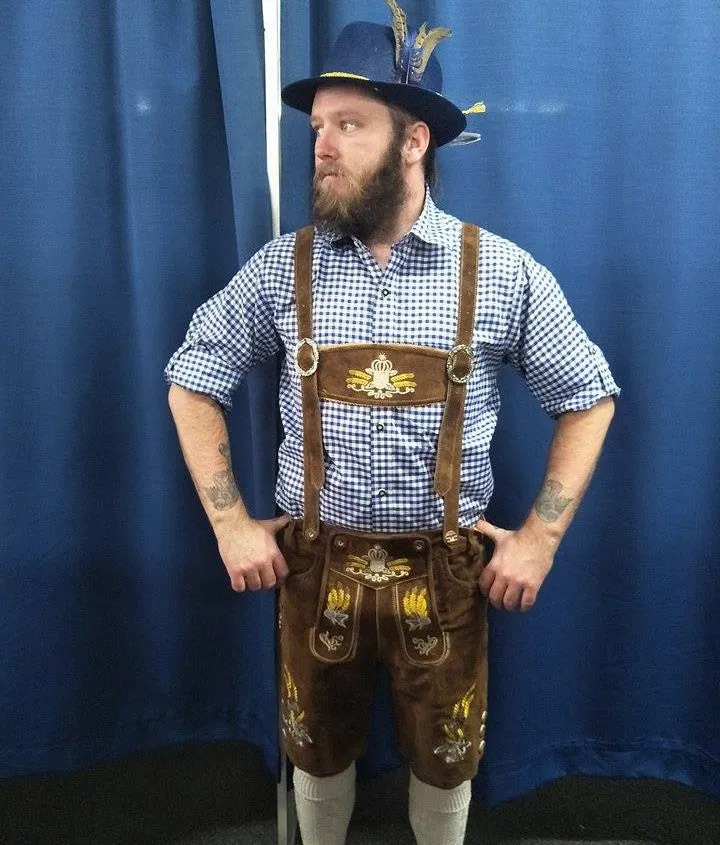 Brown Leather Lederhosen - Wolfgang