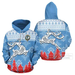 Burnett Clan Christmas Hoodie Celtic Reindeer Style