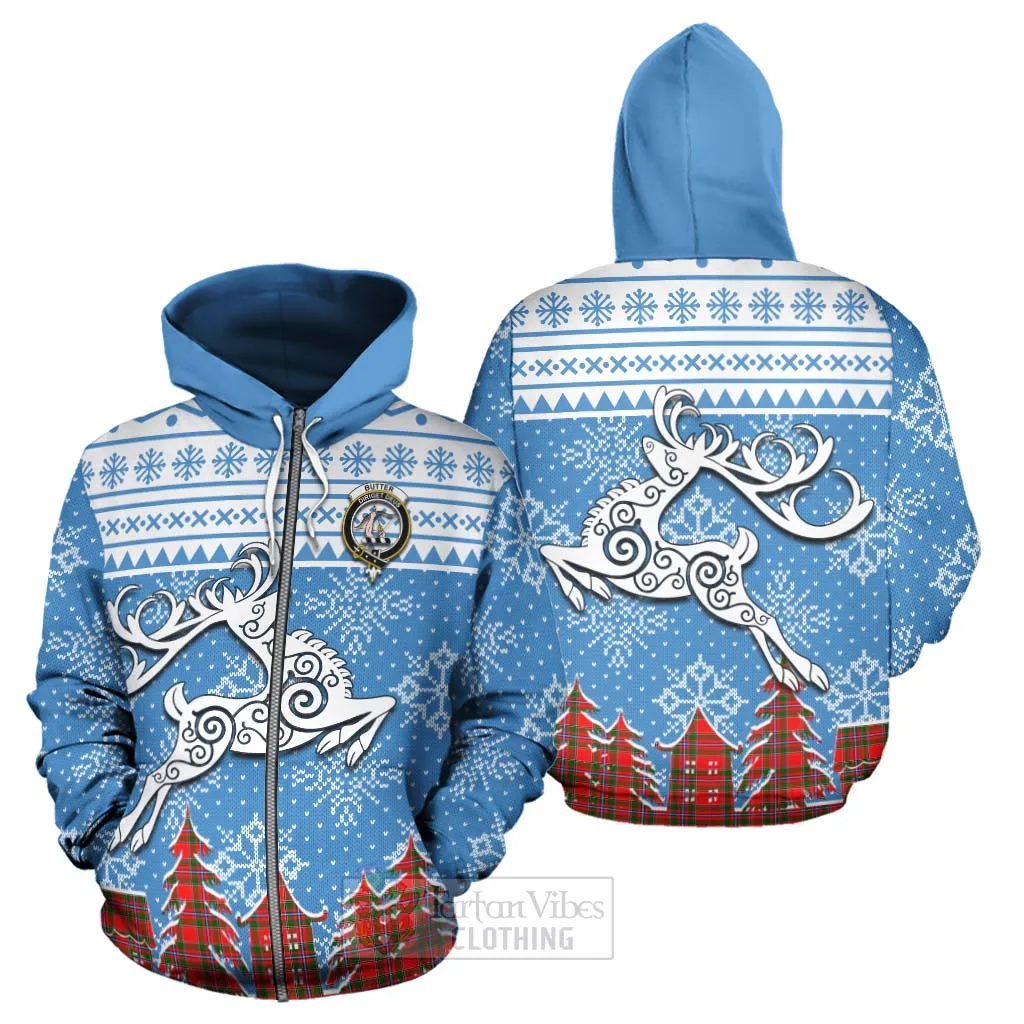 Butter Clan Christmas Hoodie Celtic Reindeer Style