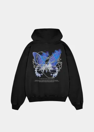 Butterfly Effect 480GSM Oversized Hoodie - Jet Black