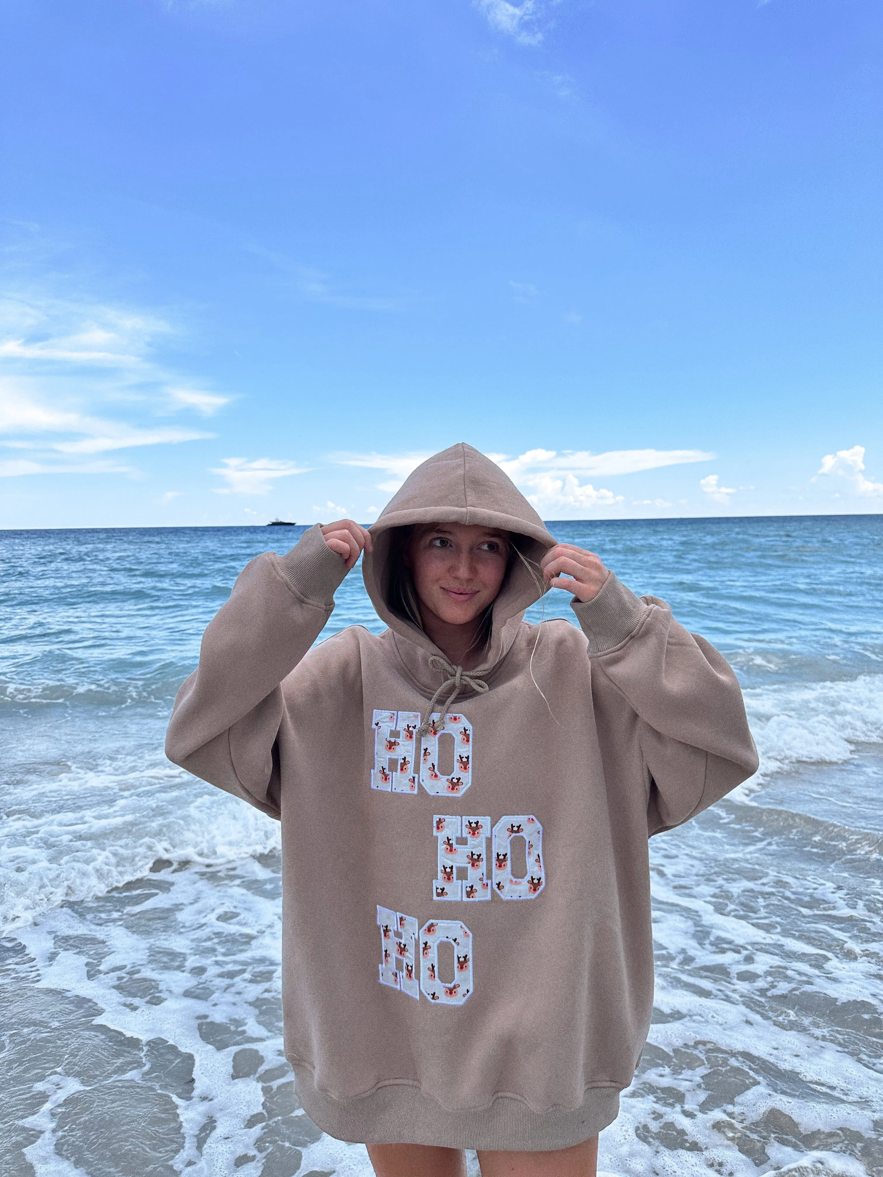 Cappuccino Reindeer Hoodie