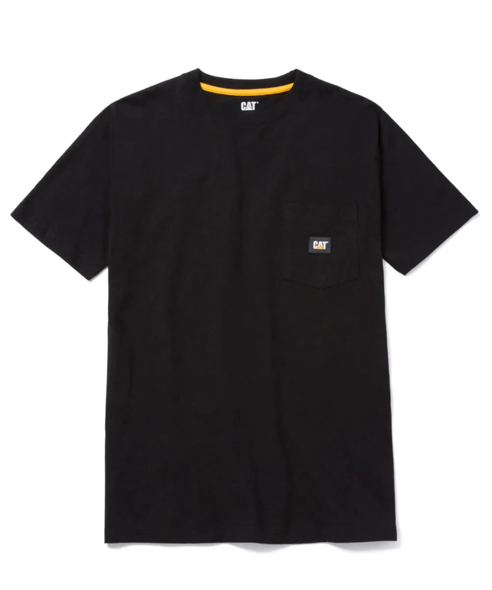 Caterpillar Men's Label Short Sleeve Pocket T-shirt - Black