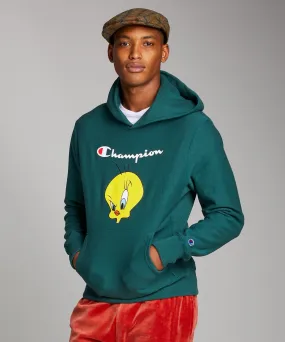 Champion   Looney Tunes Tweety Bird Hoodie in Storm Green