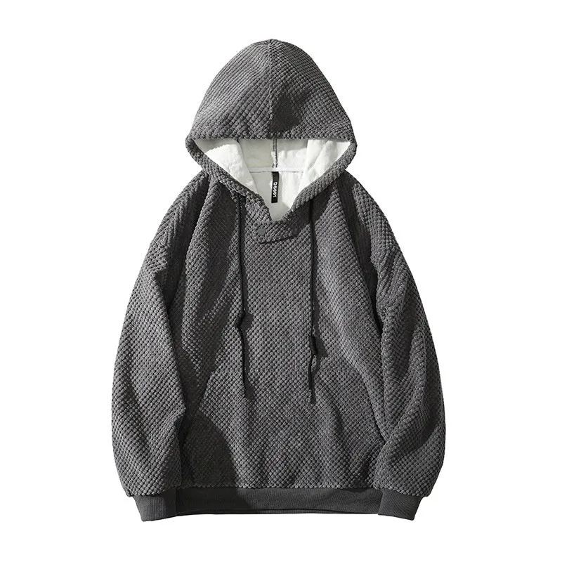 Chenille Fleece-Lined Oversized Plush Hoodie