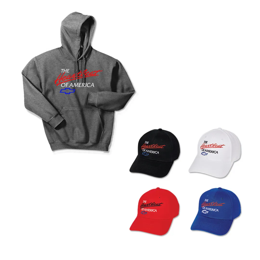 Chevrolet Heartbeat of America Cotton Hat & Sweatshirt Bundle