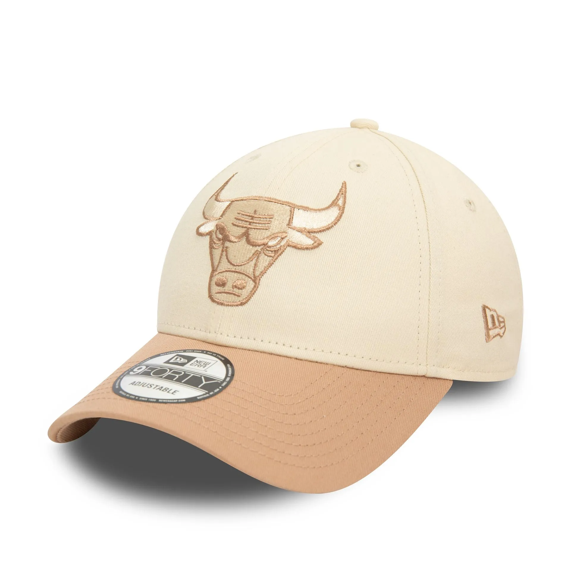 Chicago Bulls Colour Block Light Beige 9FORTY Adjustable Cap