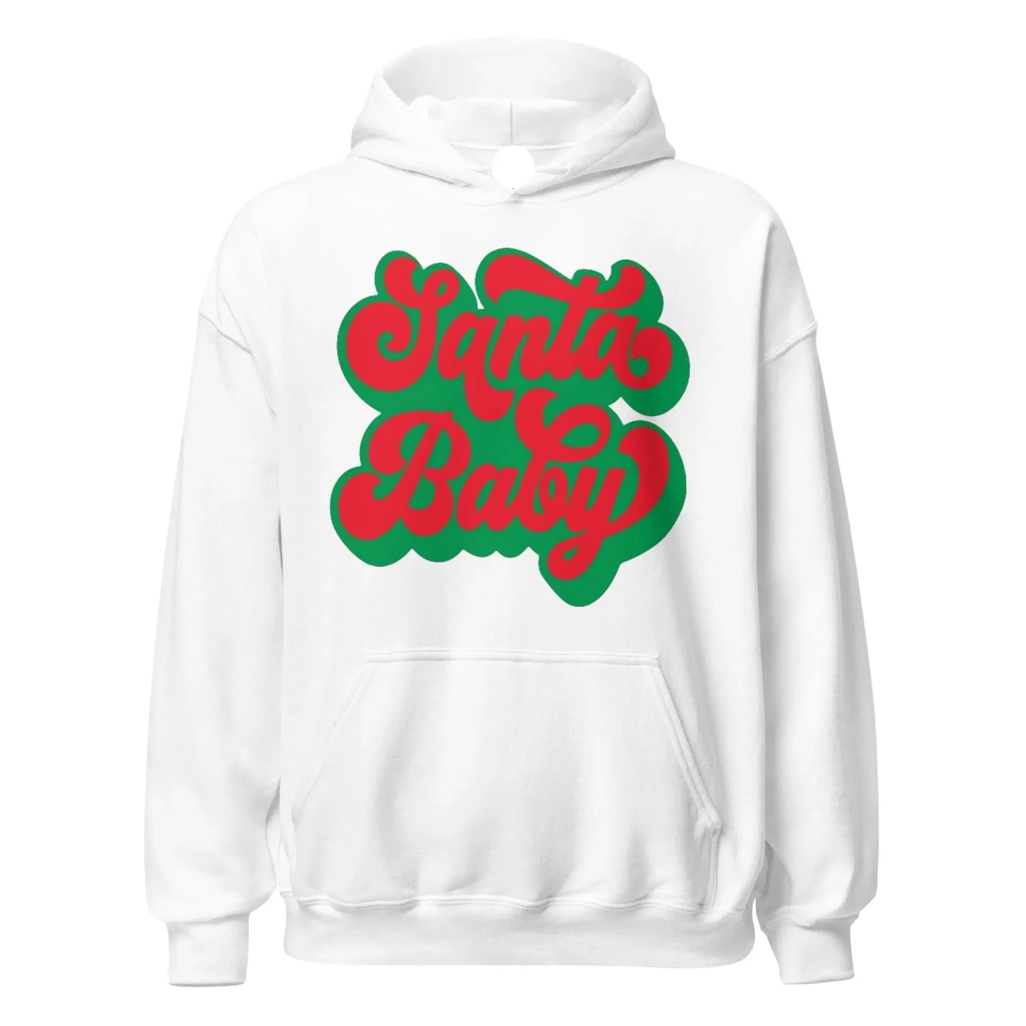 Christmas Hoodie Santa Baby Blended Cotton Midweight Unisex Soft Pullover