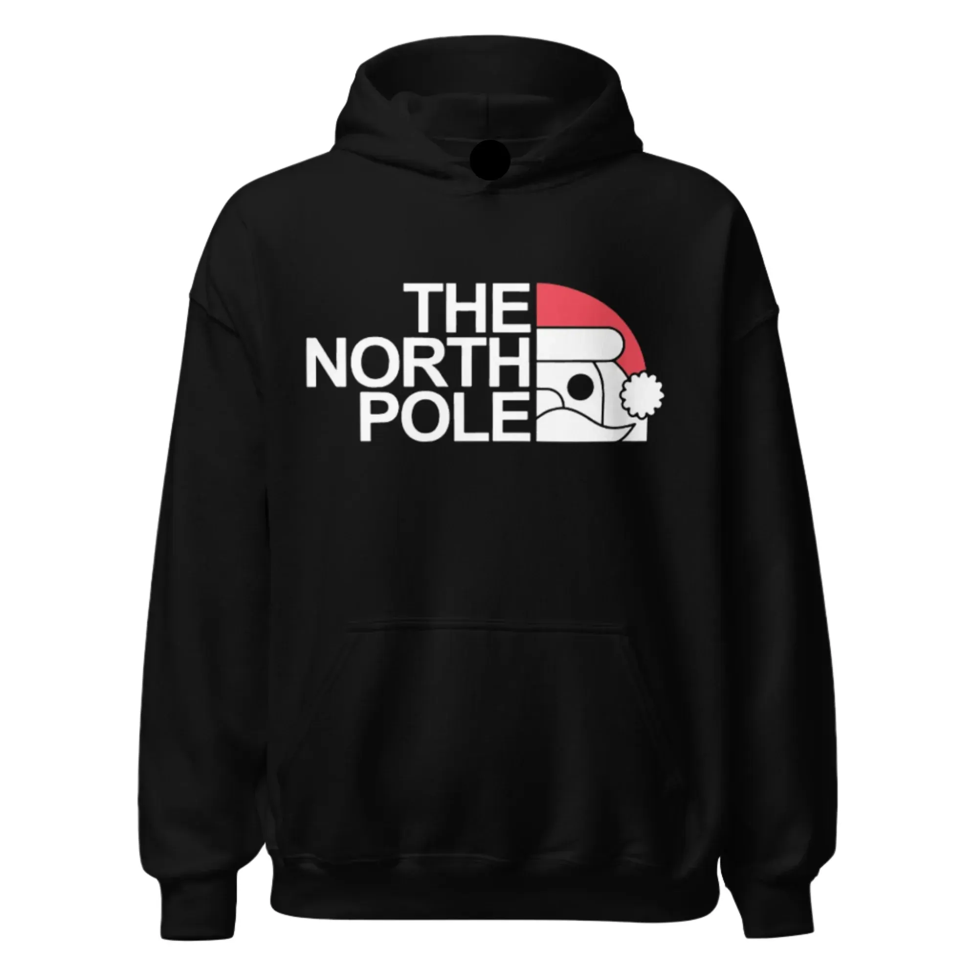 Christmas Hoodie Santa North Pole Blended Cotton Midweight Unisex Soft Pullover