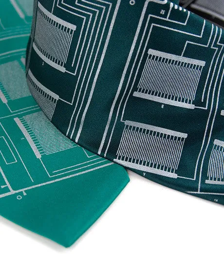 Circuit Board Necktie: Microchip Print Tie