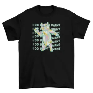 Colorful Dancing Cat T-shirt