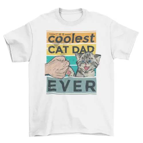 Coolest cat dad t-shirt