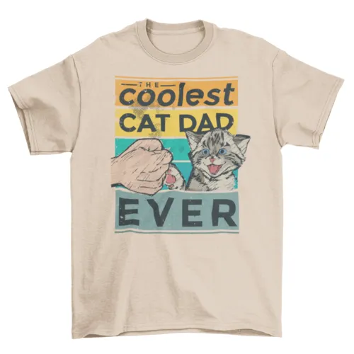 Coolest cat dad t-shirt