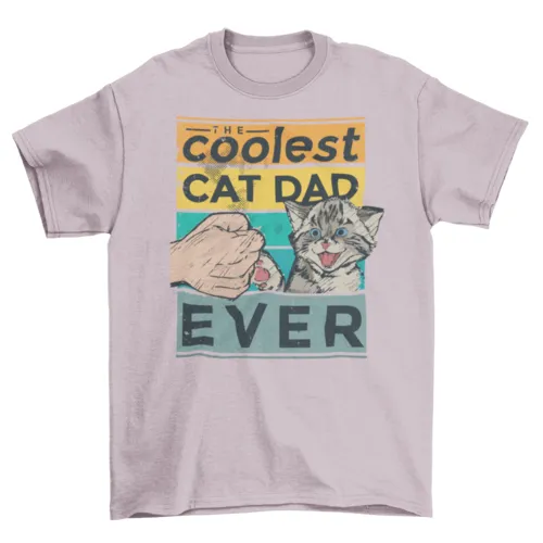 Coolest cat dad t-shirt