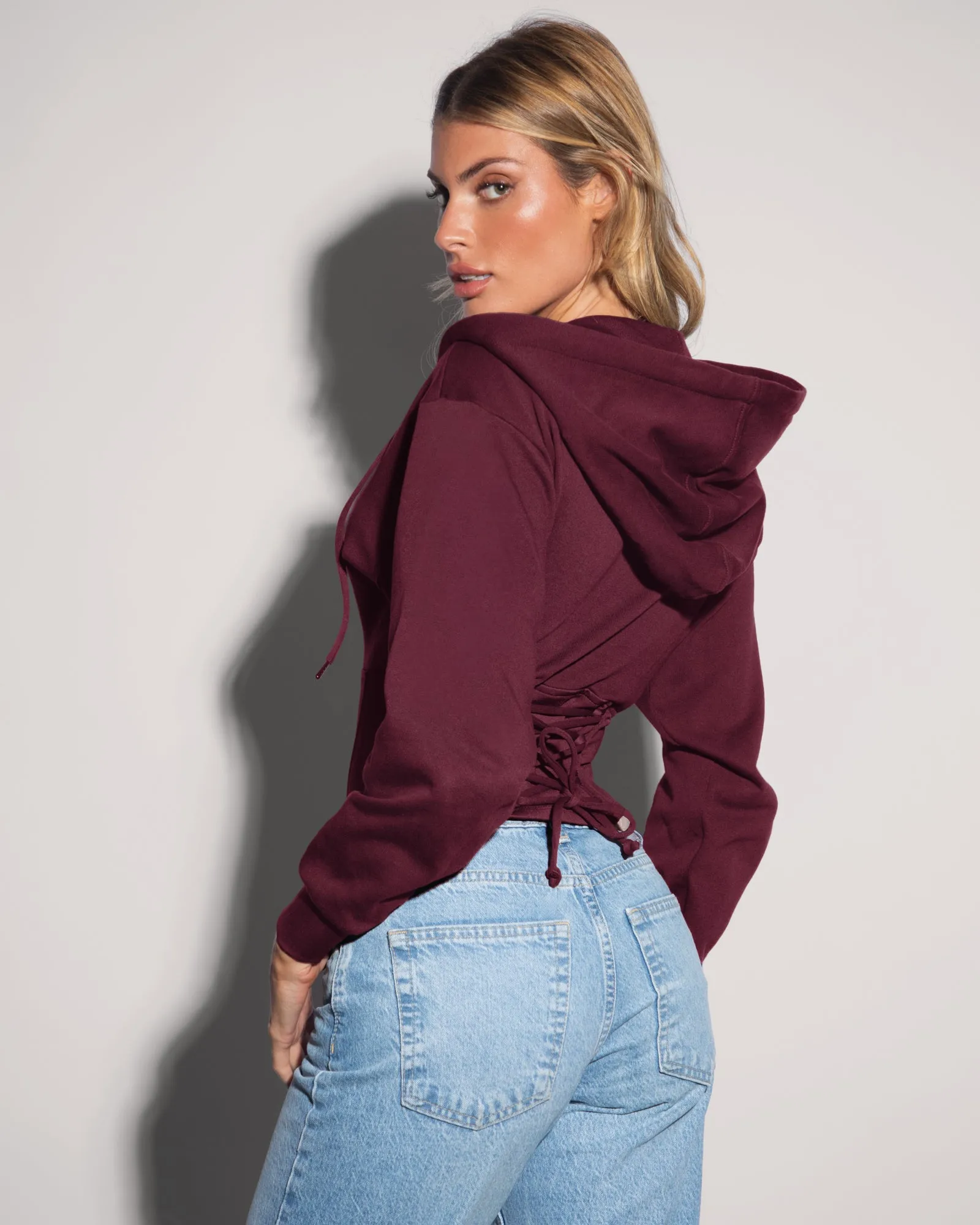 Corsety Hoodie - Dark Cherry