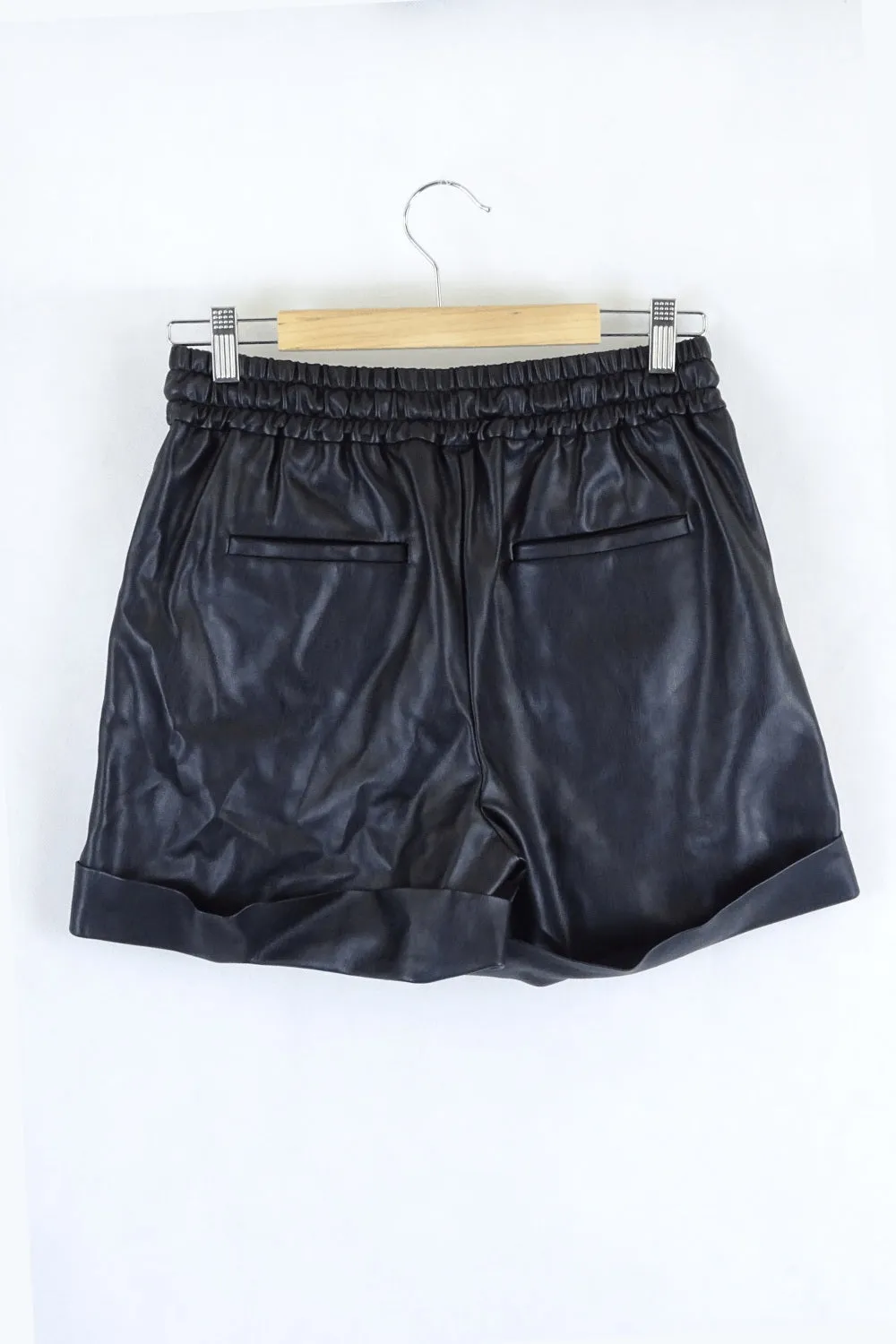 Country Road Black Faux Leather Shorts 8