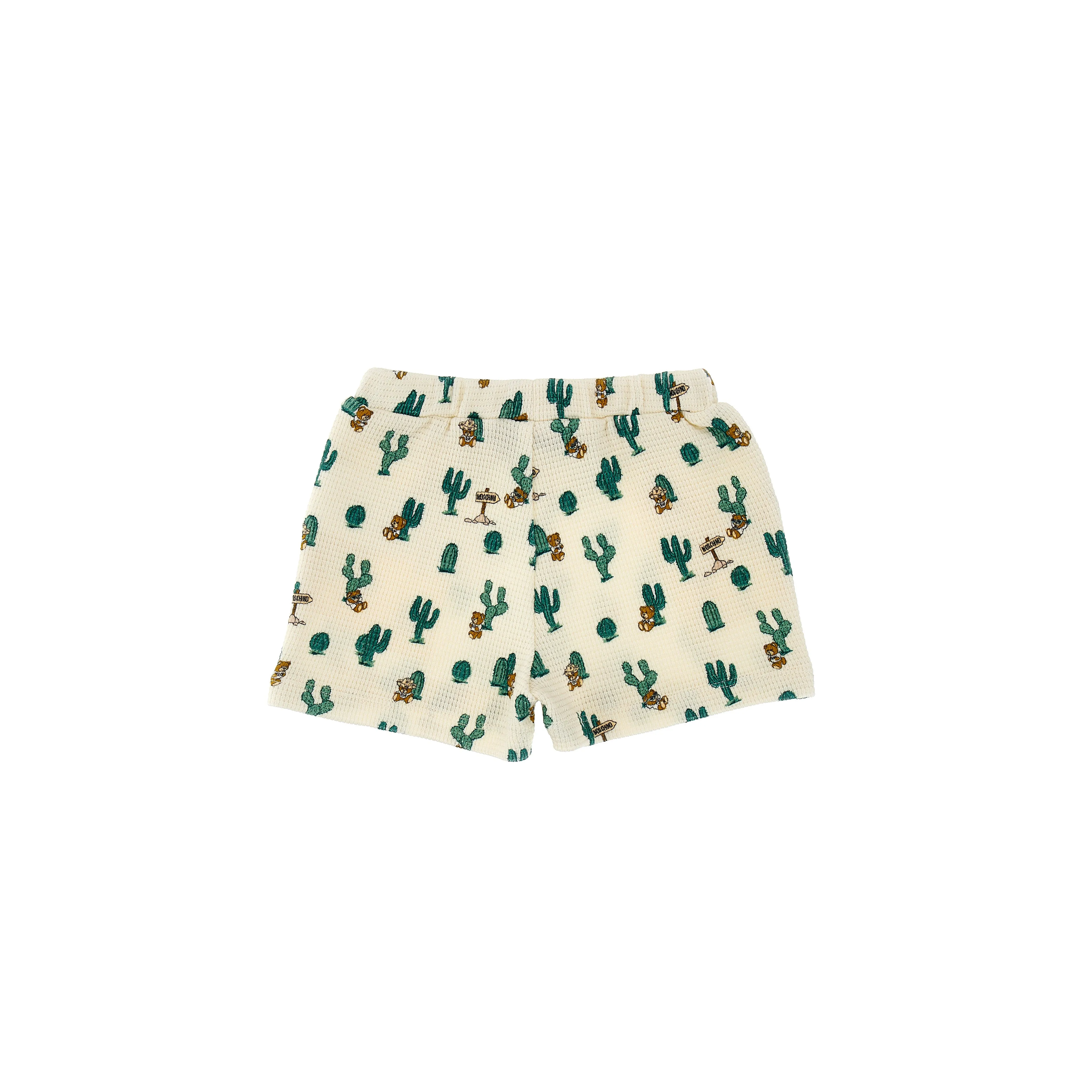 Cream Baby Cactus Print Shorts