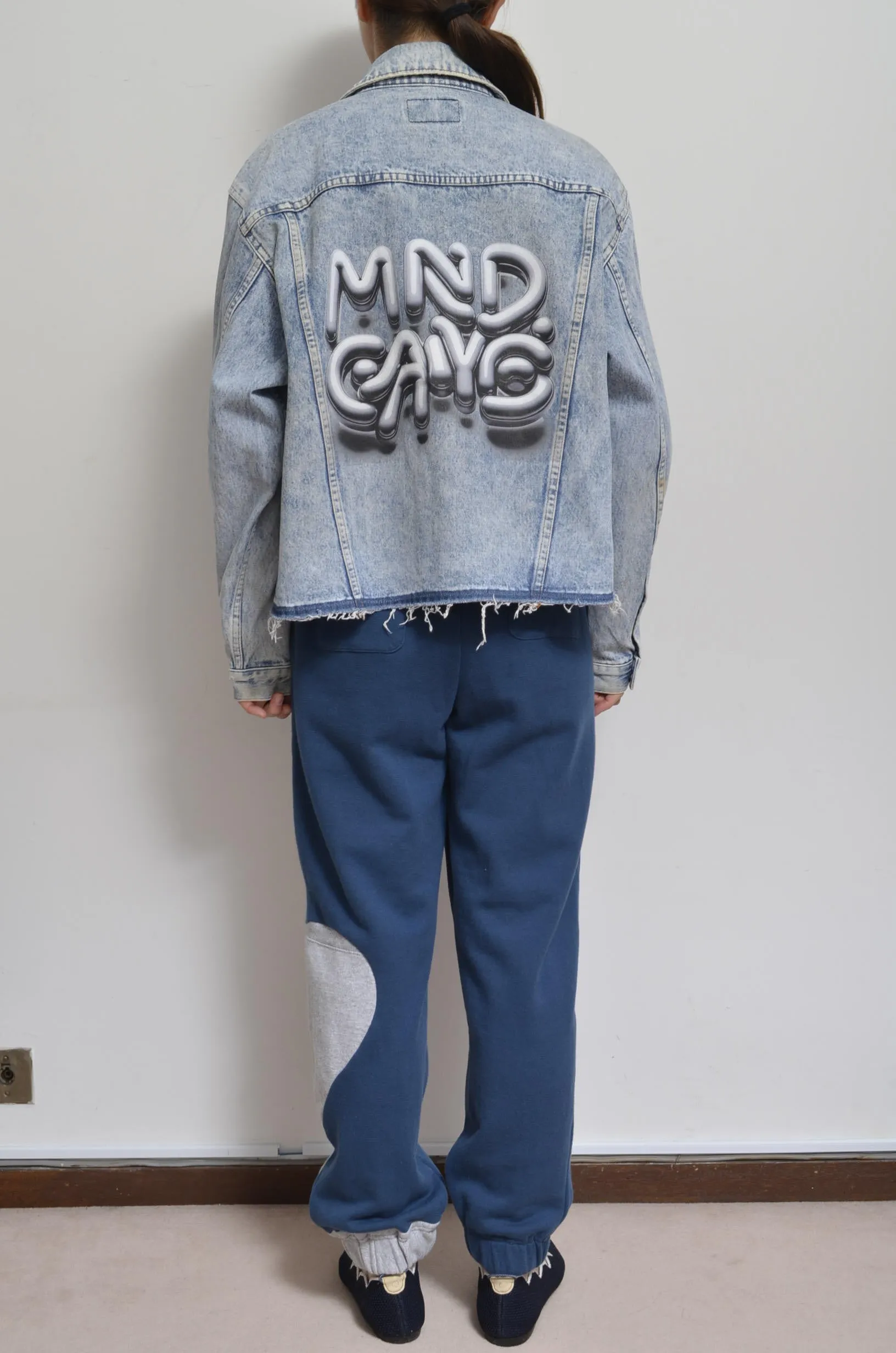 DENIM * MELTON BLOUSON_NAVY_MIND GAME