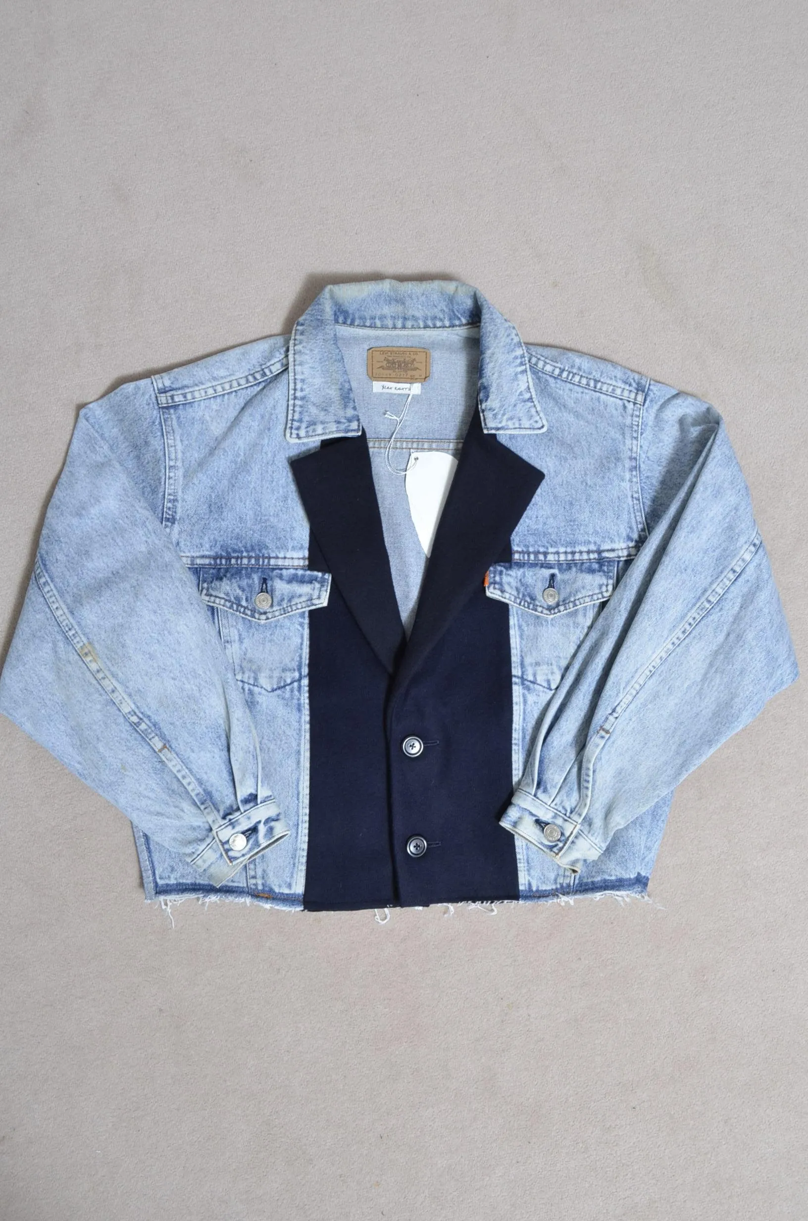 DENIM * MELTON BLOUSON_NAVY_MIND GAME