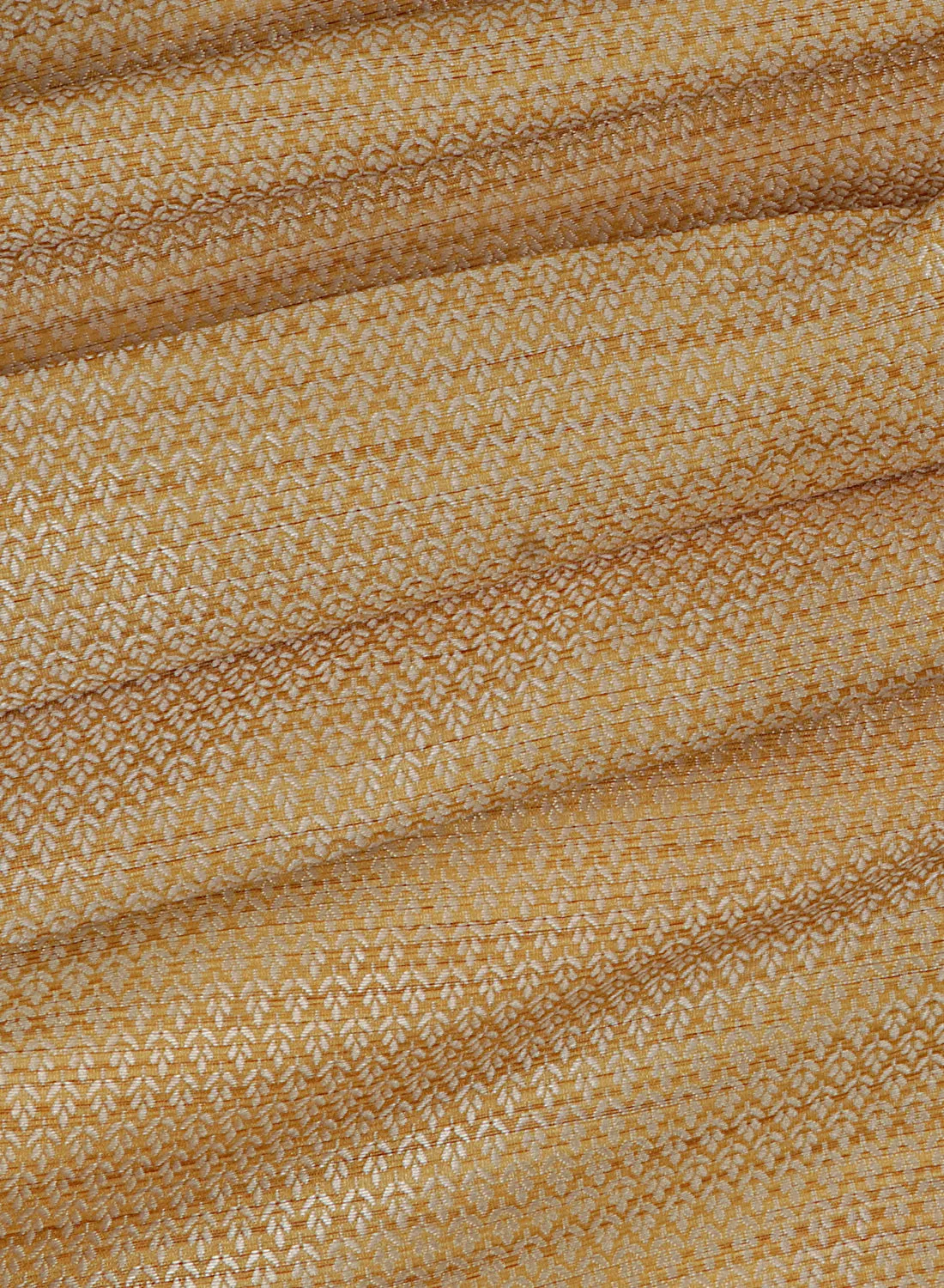 Dobby Jacquard Gold Silk Blend Fabric