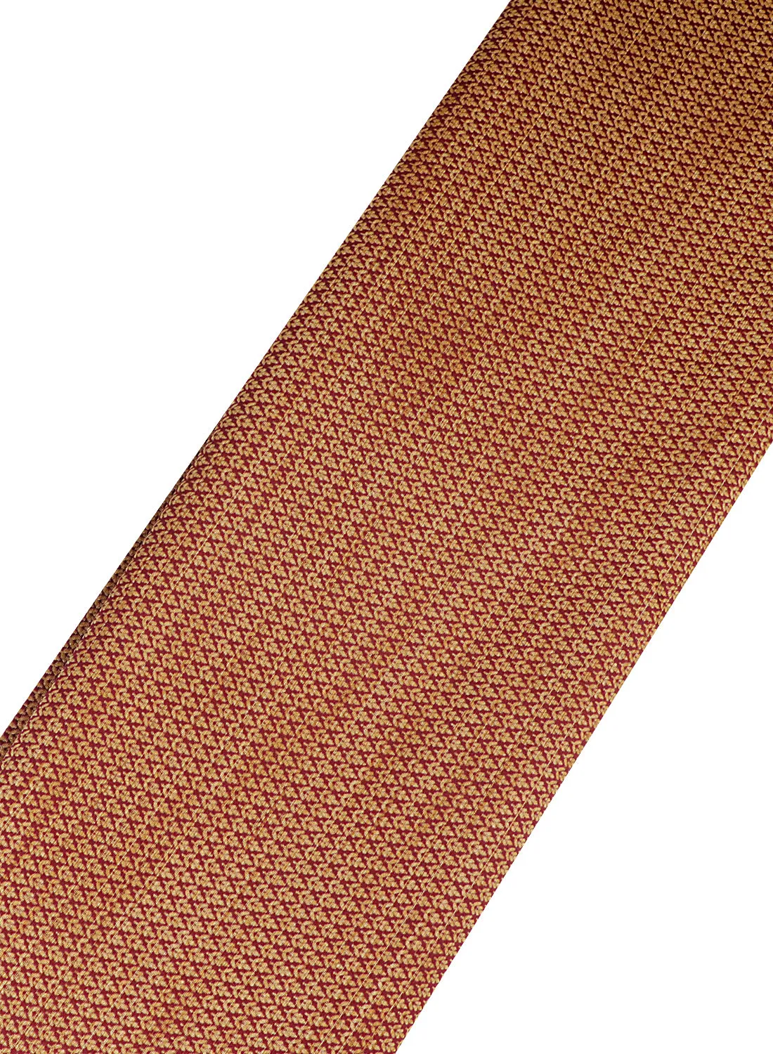 Dobby Jacquard Maroon and Beige Silk Blend Fabric